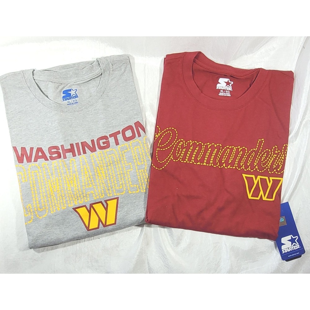 Starter Men's 2-Pack‎ Washington Commanders Long & Short Sleeve T-Shirts - XL